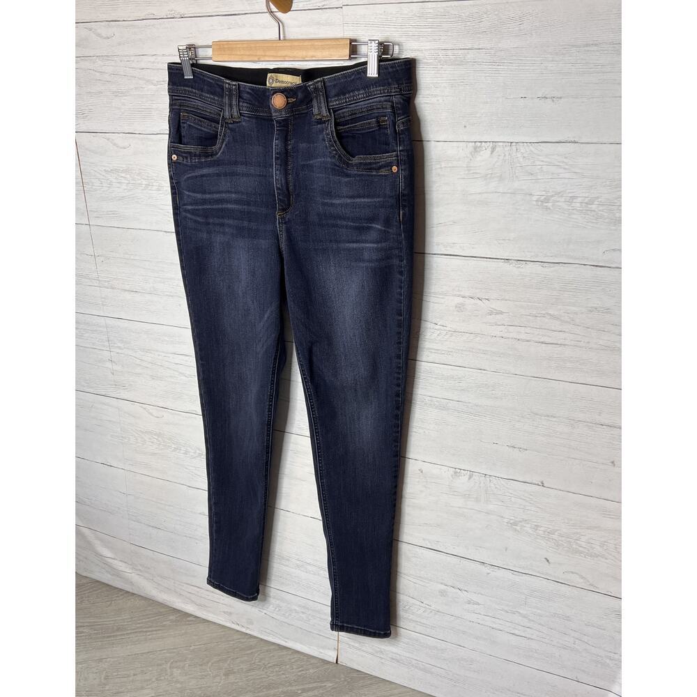 Democracy Jeans Womens Size 12 Skyrise Ankle Skimmer Ab Technology Dark Wash - Picture 4 of 16